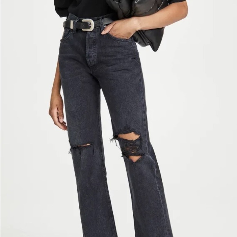 Agolde Lana Mid-Rise Distressed Jean